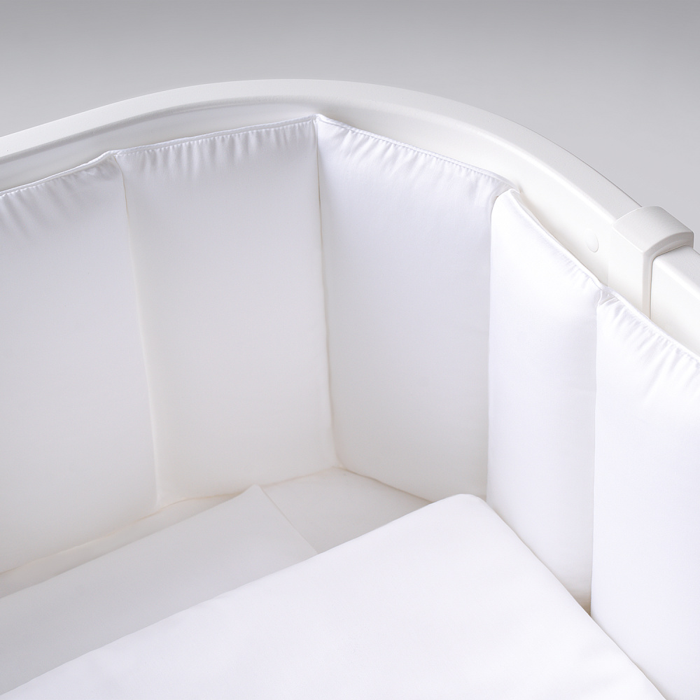 Perina защита для детской кроватки (фенс-бортик) "Sateen Collection" (белый) - фото  5
