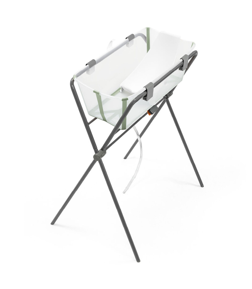 Stokke® Flexi Bath® cкладная ванночка с горкой Transparent Green - фото  4
