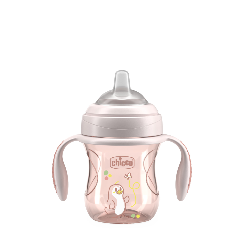 Chicco поильник 4 месяца+ Transition Cup 200 мл розовый