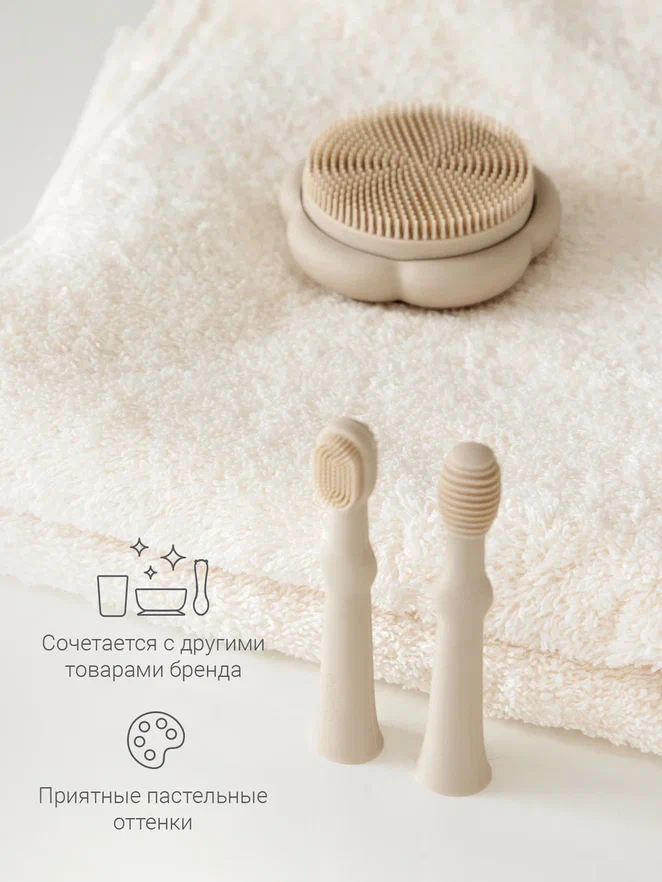 Edda мочалка для мытья головы и тела силикон Лён - фото  9