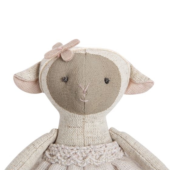 Lukno игрушка овечка 11,5 см младшая дочь Майя, в корзинке