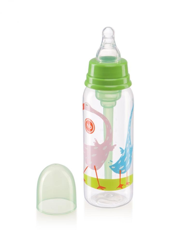 Happy Baby бутылочка с силиконовой соской 250 мл цвет зеленый