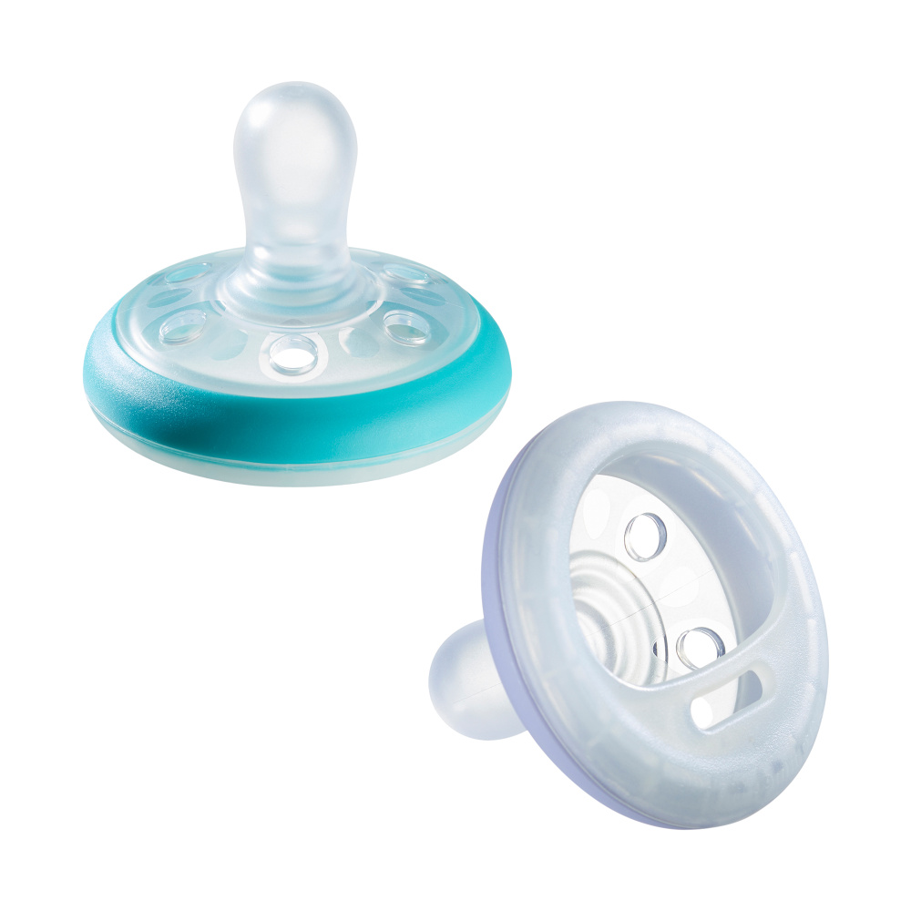 Tommee Tippee соска-пустышка силиконовая Breast-like, 6-18 мес., 2 шт.