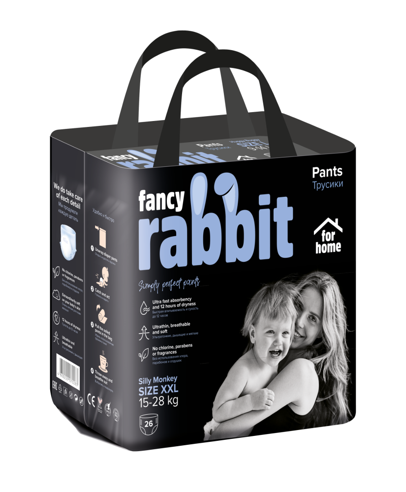 Fancy Rabbit for home трусики-подгузники, 15-28 кг, XXL, 26 шт. - фото  1