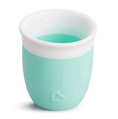 Munchkin чашка поильник C’est Silicone!™ 118 мл. с трубочкой силикон, ментол - фото  6