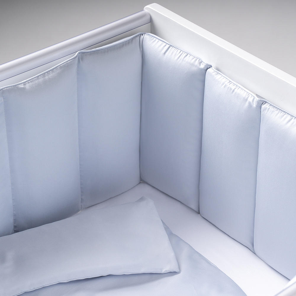 Perina защита для детской кроватки (фенс-бортик) "Sateen Collection" (голубой) - фото  4