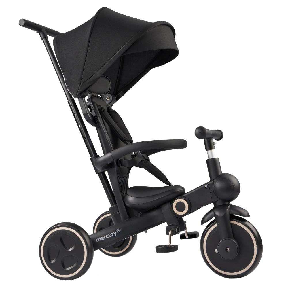 Happy Baby велосипед складной трёхколёсный Mercury Pro, black