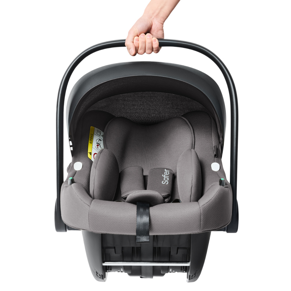 Happy Baby автокресло 0+ SAFER dark grey (40-87 см, 0-12 мес) - фото  8