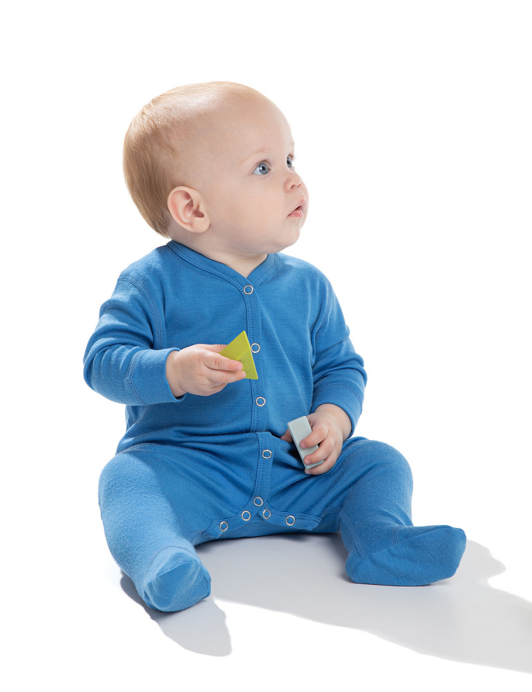 NORVEG комбинезон 100% шерсть Soft Baby цвет голубой - фото  1