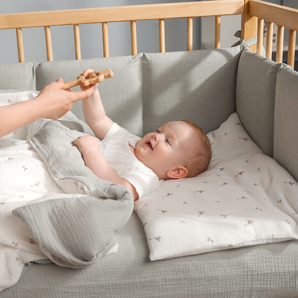 Perina комплект постельного белья Muslin Гуси/Шалфей 3 предмета  - фото  9