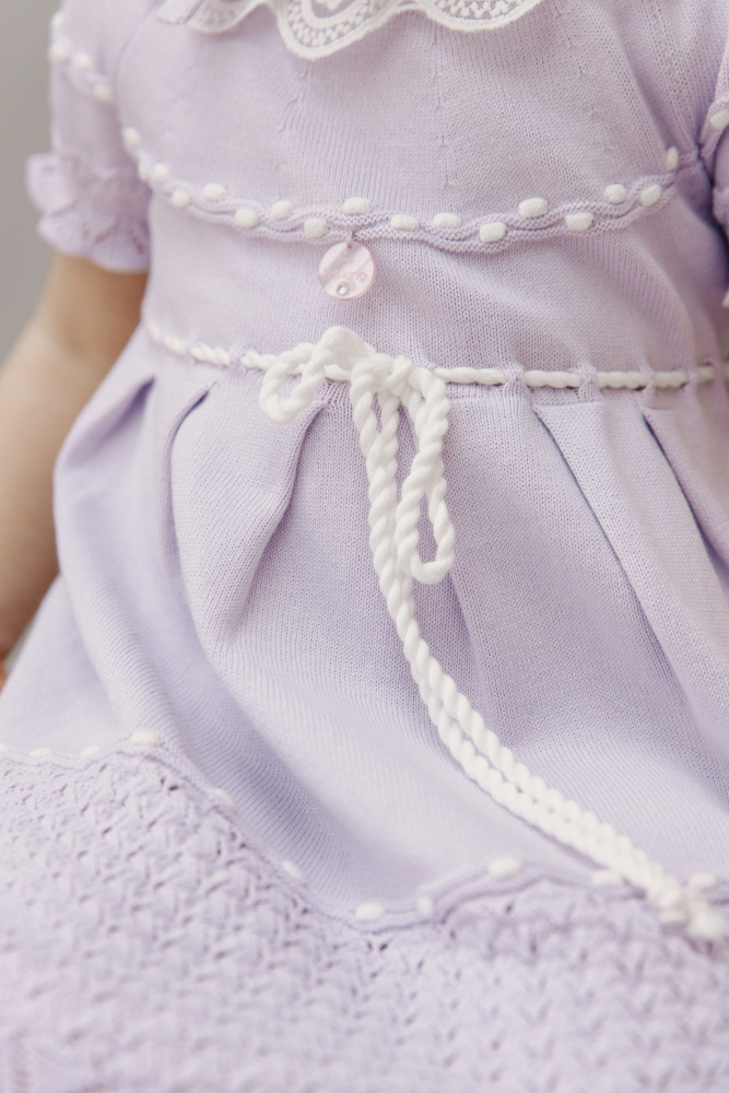 leoking платье с коротким рукавом цвет сиреневый - фото  7