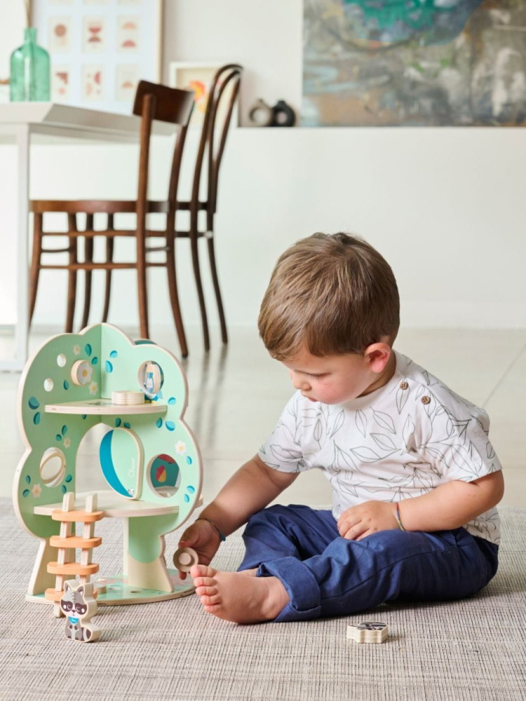 Chicco деревянные игрушки набор развивающий Домик Енотов - фото  8