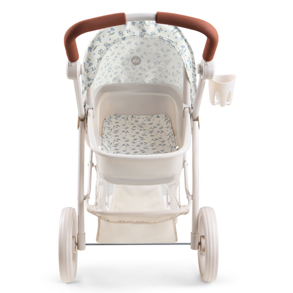 Happy Baby коляска для кукол Эшли (Ashley) синие цветы / blue flowers - фото  17