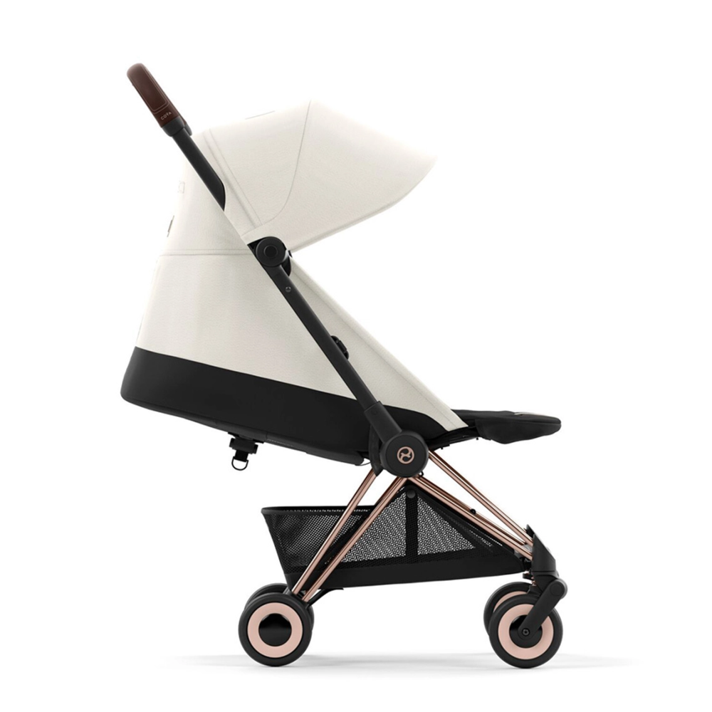 Cybex Коляска Coya Rosegold Off White с дождевиком и бампером - фото  6