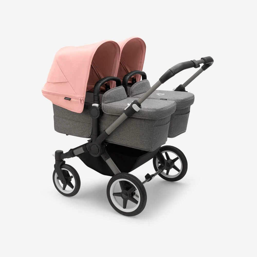 Bugaboo Donkey5 Twin коляска 2 в 1 Graphite/Grey Melange/Morning Pink - фото  2