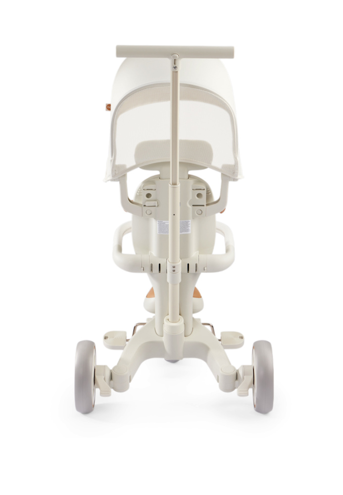 Happy Baby велосипед складной трёхколёсный Mercury Pro, milky - фото  17