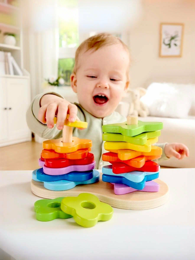 Hape сортер-пирамидка Радуга - фото  2