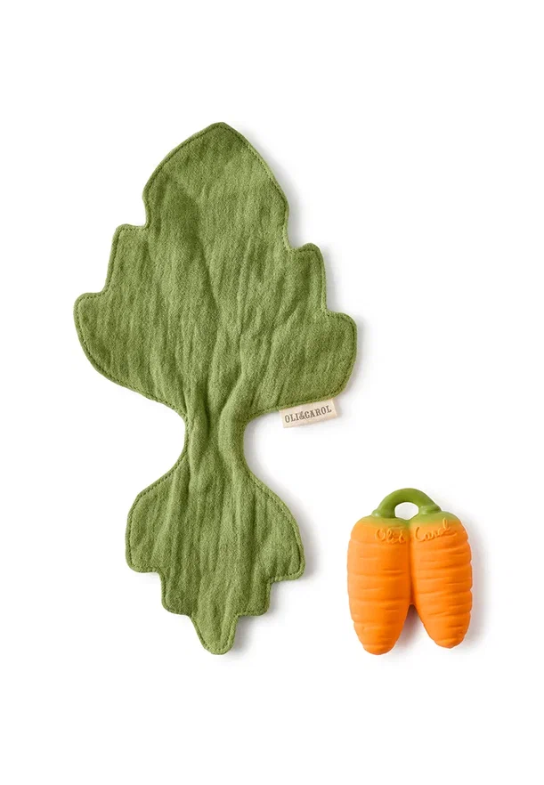 Oli&Carol игрушка-прорезыватель с комфортером Mini DouDou Cathy the Carrot - фото  3