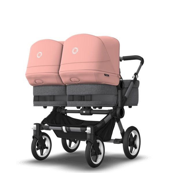 Bugaboo Donkey5 Twin коляска 2 в 1 Graphite/Grey Melange/Morning Pink - фото  4