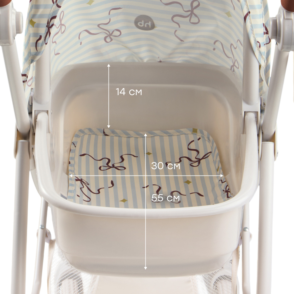 Happy Baby коляска для кукол Эшли (Ashley) бантик / bow - фото  14