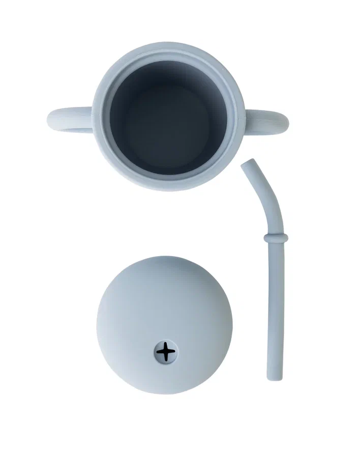 Edda поильник с трубочкой силикон Небо - фото  6