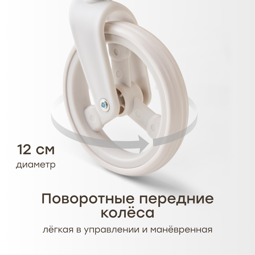 Happy Baby коляска для кукол Эшли (Ashley) синие цветы / blue flowers - фото  6