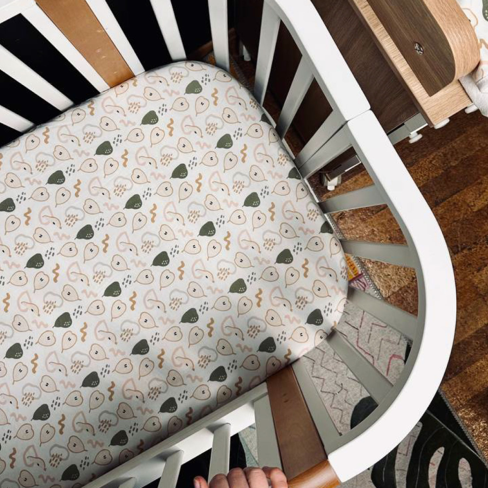 OLANT BABY пеленка на резинке 100х70 см Pear with me LOVE - фото  3