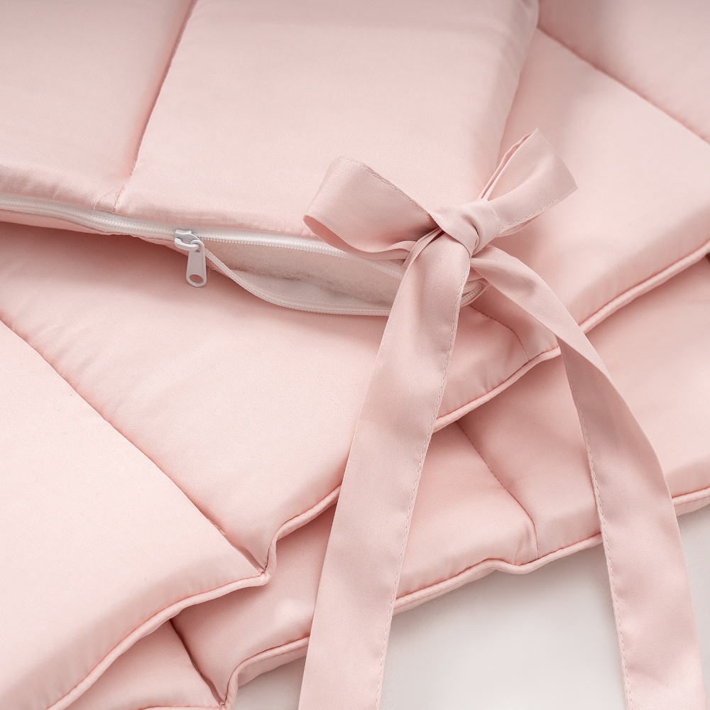 Perina защита для детской кроватки (фенс-бортик) "Sateen Collection" (розовый) - фото  6