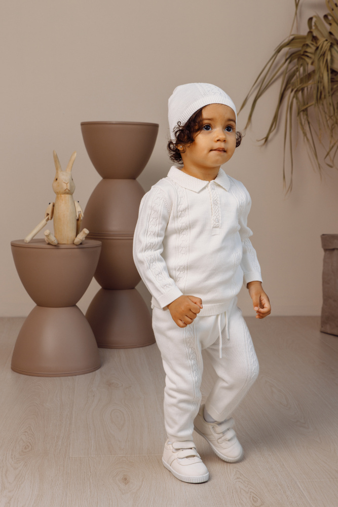 leoking костюмчик(кофточка и штанишки) цвет белый - фото  3