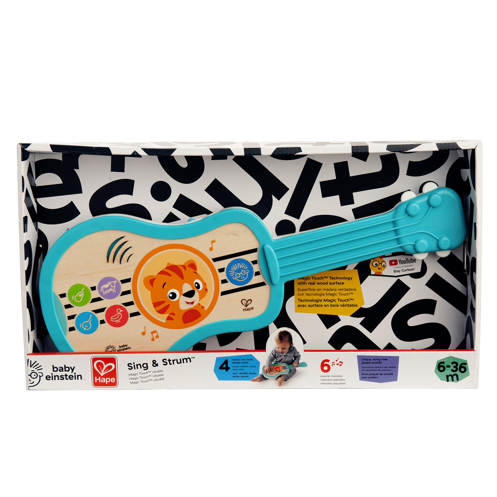 Hape игрушка музыкальная Гавайская гитара сенсорная, голубая