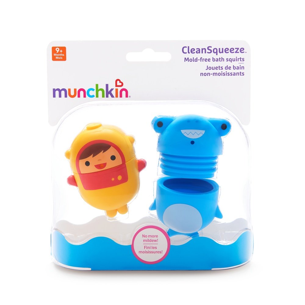 Munchkin игрушки для ванны дайвер и акула CleanSqueeze™ 9+