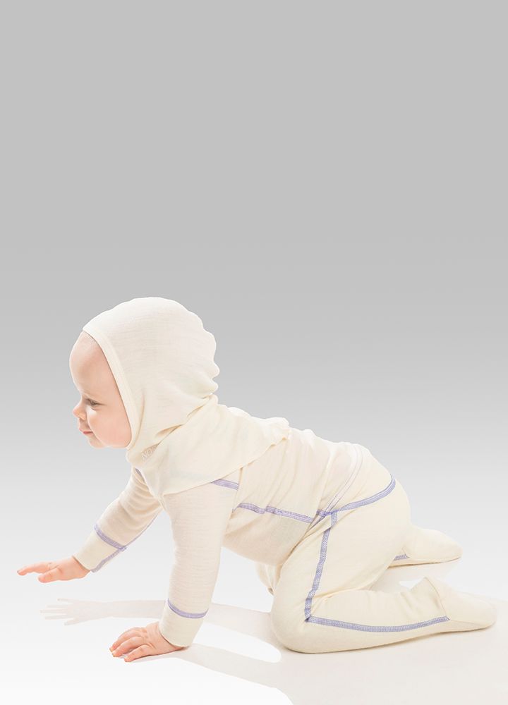 NORVEG подшлемник 100% шерсть Soft Balaklava цвет молочный  - фото  5
