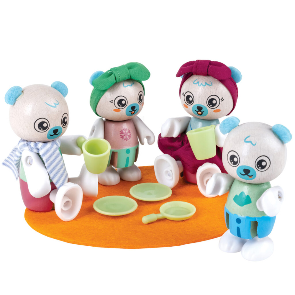 Hape игрушка Семья белых медведей 4 фигурки в наборе