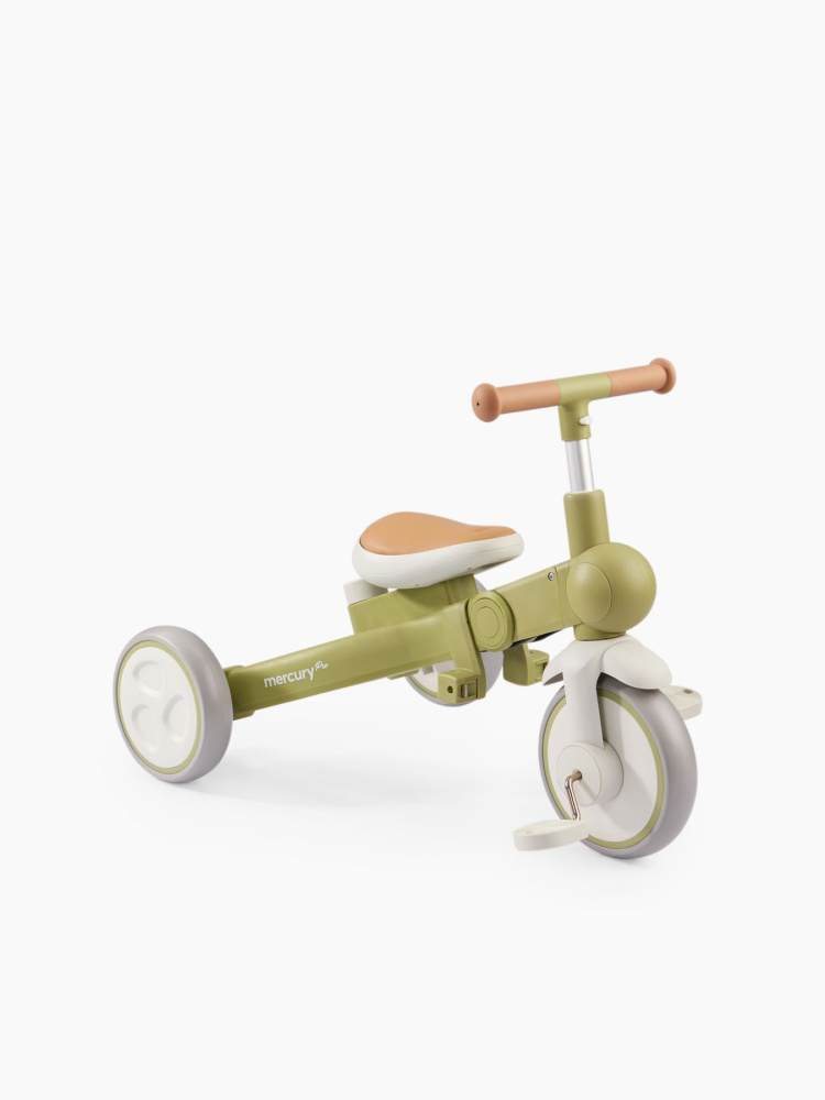 Happy Baby велосипед складной трёхколёсный Mercury Pro, olive - фото  20