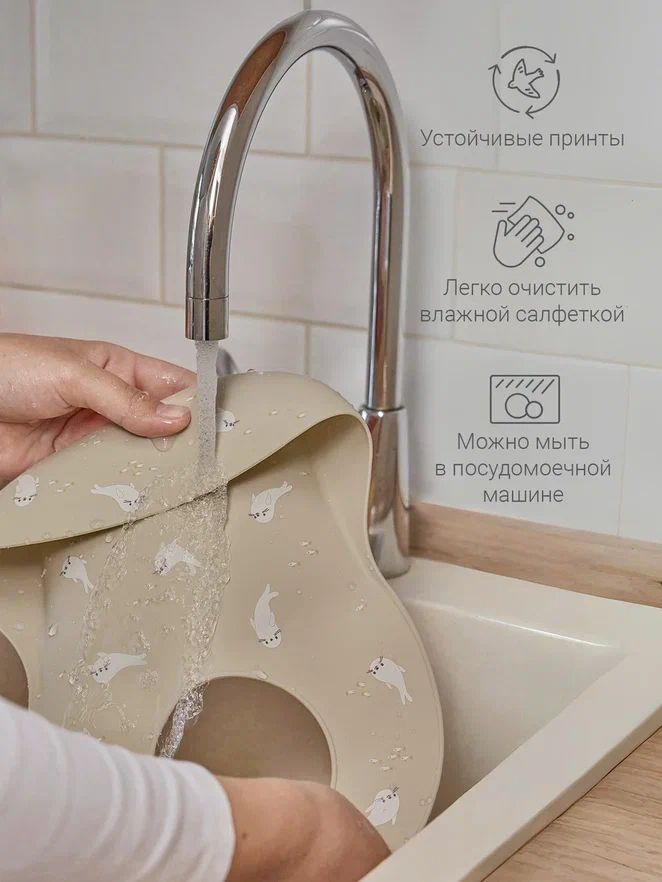 Edda нагрудник силиконовый, Тюлень - фото  8