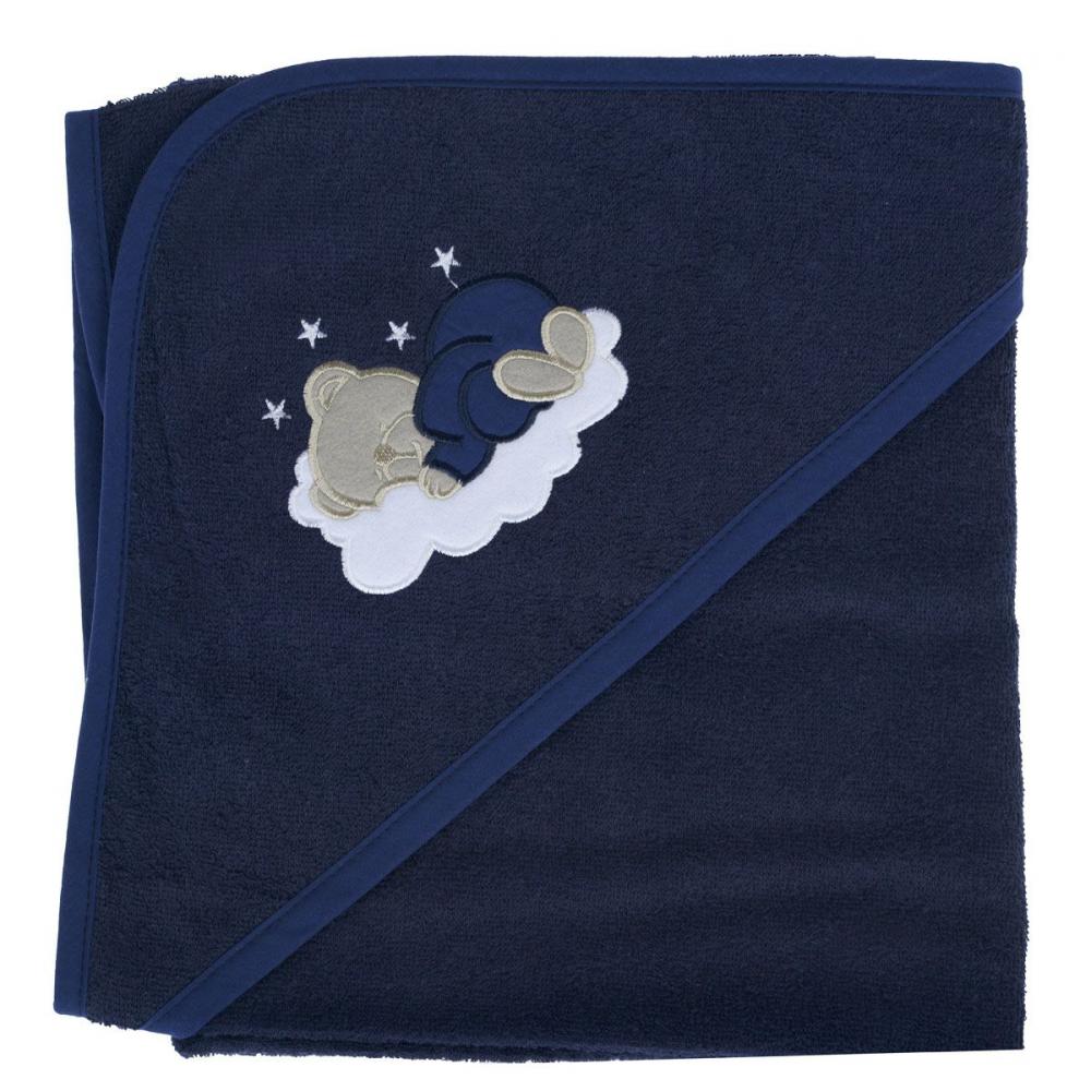 Sevi Baby полотенце с капюшоном после купания синее 85*85