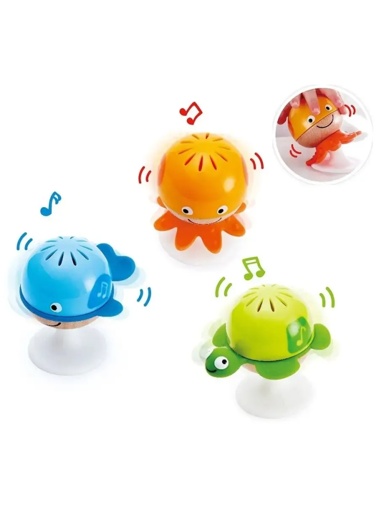 Hape набор погремушек на присосках Морские друзья, 3 предмета