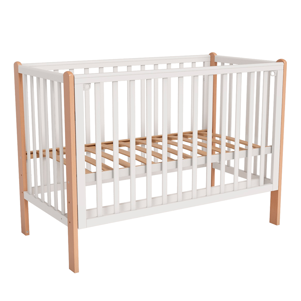 OLANT BABY кровать детская с маятником Bliss белый/бук