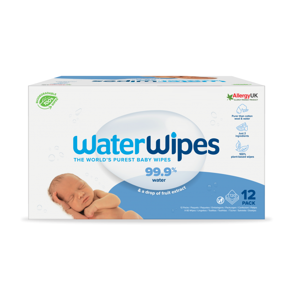 Waterwipes салфетки влажные детские WaterWipes® Original упаковка 12шт. по 60 шт. - фото  1