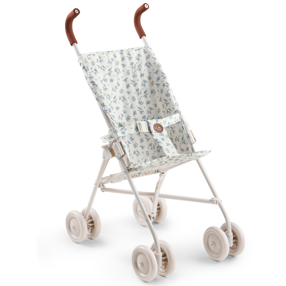 Happy Baby коляска прогулочная для кукол Твиглет (twiglet) синие цветы / blue flowers - фото  9