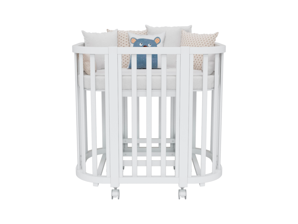 OLANT BABY кровать-трансформер с маятником Vila белый - фото  4