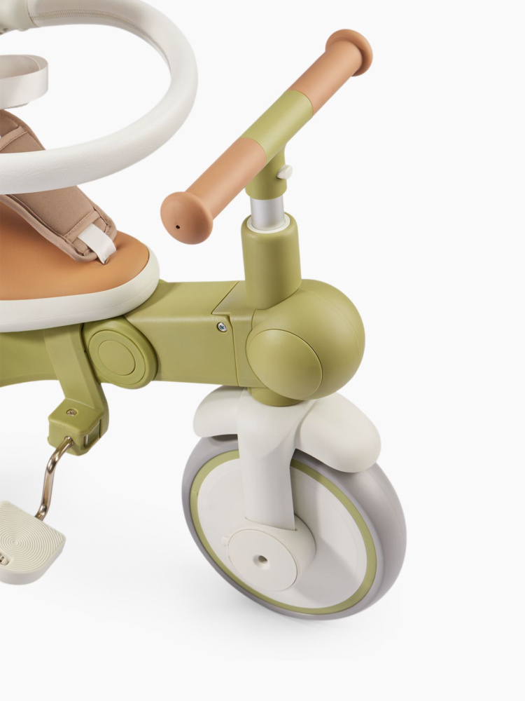 Happy Baby велосипед складной трёхколёсный Mercury Pro, olive - фото  6