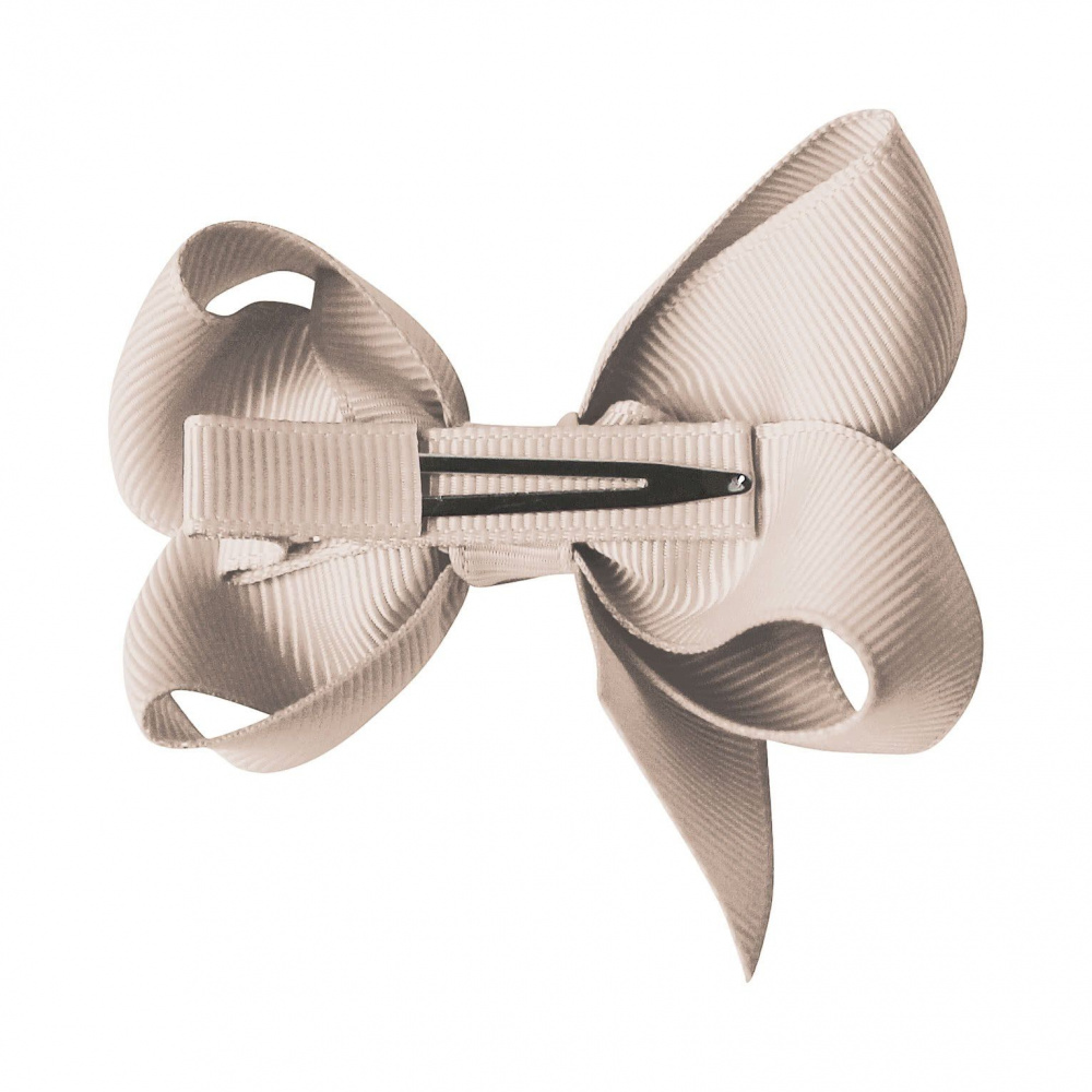 Milledeux Заколка-зажим “Boutique Bow”, средняя, коллекция “Classic Grosgrain“, бежевая