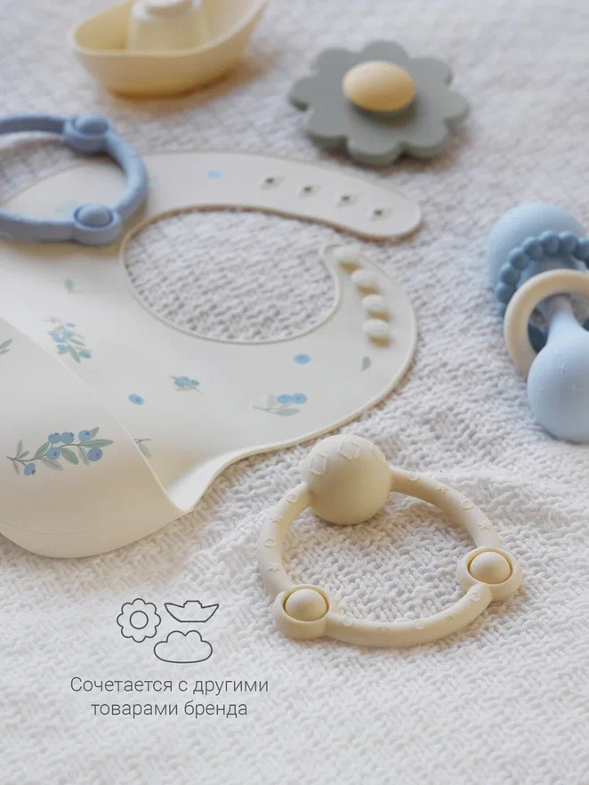 Edda погремушка - прорезыватель Кольцо, Пломбир - фото  6