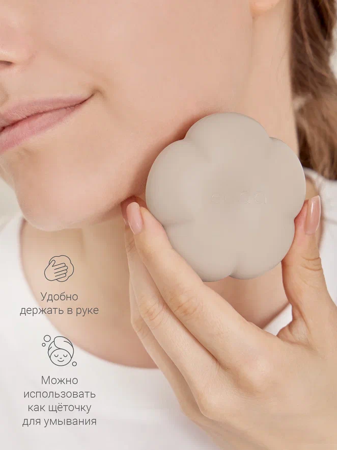 Edda мочалка для мытья головы и тела силикон Лён - фото  8