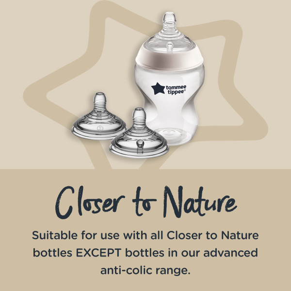 Tommee Tippee соска силиконовая для бутылочки Closer to nature, средний поток, 3+, 2 шт. - фото  8