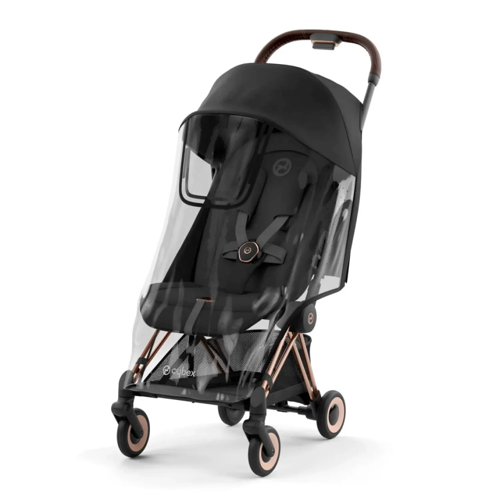 Cybex Коляска Coya Rosegold Sepia Black с дождевиком и бампером - фото  12