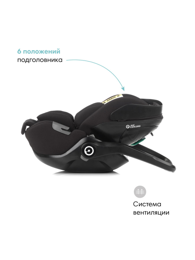 JANE Concord Автокресло 0+ Kombibaby ( 40-87 см, 0-12 мес) Matt Black - фото  6
