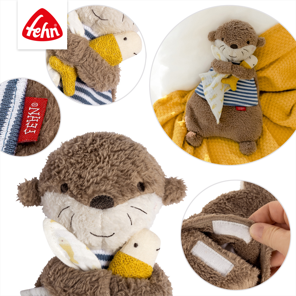 FEHN игрушка-грелка с вишнёвыми косточками Выдра Тео - фото  4