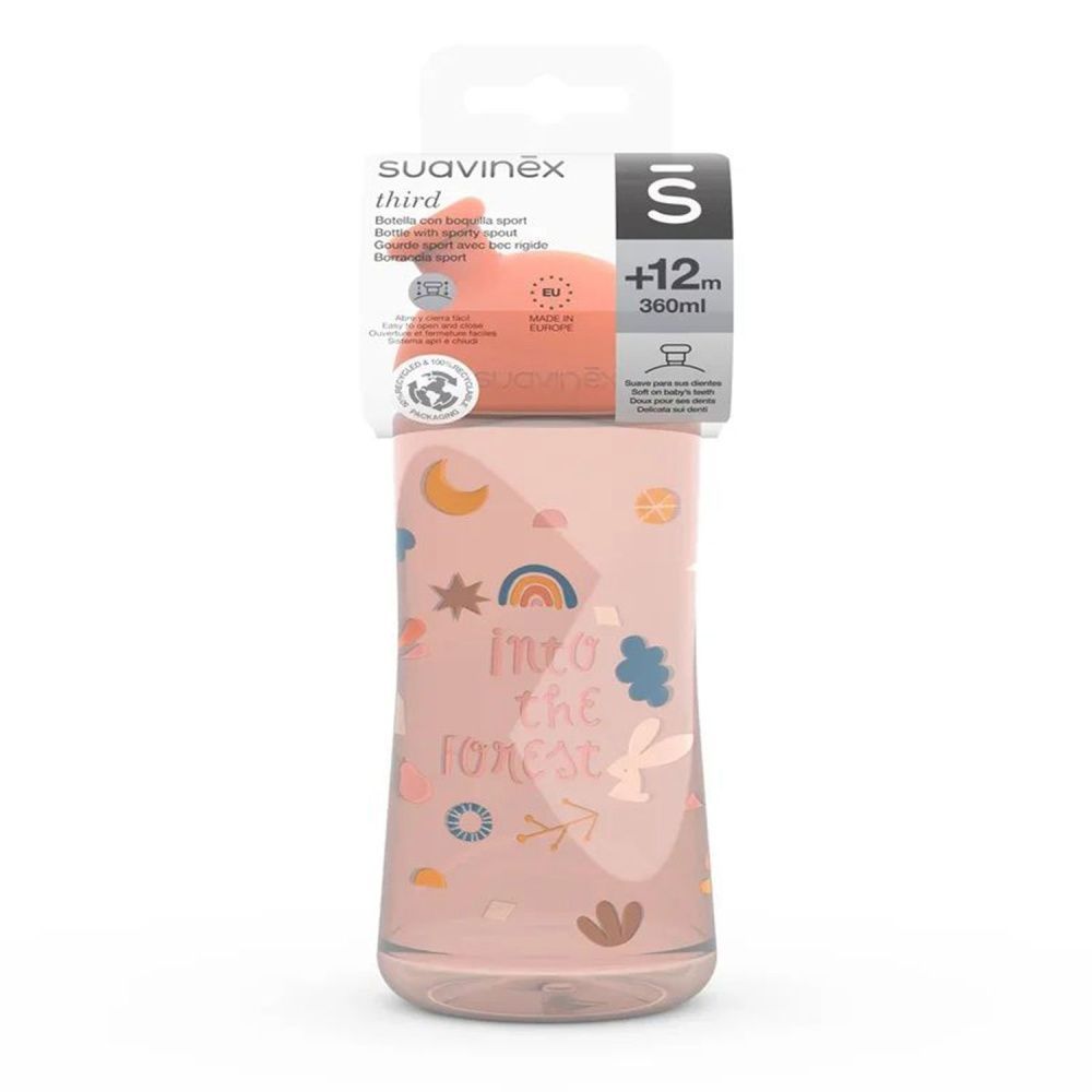 Suavinex бутылка SPORTY SPOUT от  12 месяцев, цвет розовый